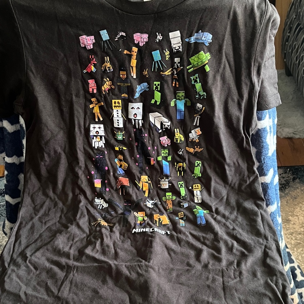 Boys Minecraft Black Graphic T-Shirt